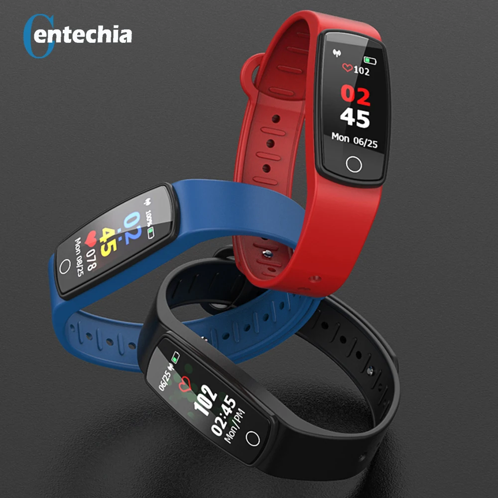 

Centechia C19 Smart Fitness Bracelet Wristband , Heart Rate Blood Pressure Tracker Sport Watch for Android IOS , For Men Women