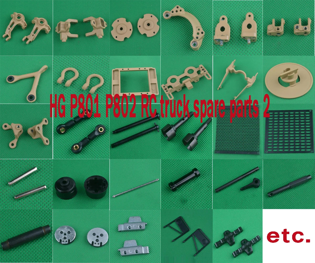 

HG P801 P802 1/12 8X8 RC High-imitatlon US military truck spare parts Steering knuckle pull rod servo seat drive shaft axle SET2