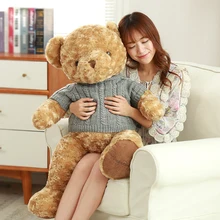 Big size cute Teddy bear plush toys stuffed dolls kids toys for children girls/boys gift toy with cloth Big size cute Teddy bear plush toys stuffed dolls kids toys for children girls/boys gift toy with cloth