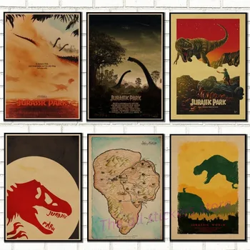 

Jurassic Park Posters Vintage Style Wall Stickers Kraft Paper Prints Home Decoration wall sticke/9002