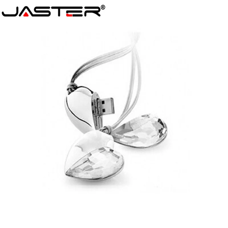 JASTER мультфильм милый металлический кристалл сердце Флешка 4 ГБ 8 ГБ 16 ГБ 32 ГБ 64 ГБ USB флэш-накопитель карта памяти, Флеш накопитель U диск