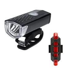 USB Перезаряжаемые светодиодный велосипед велосипедный головной светильник спереди светильник хвост светильник задний фонарь набор безопасности Предупреждение Портативный флэш-светильник