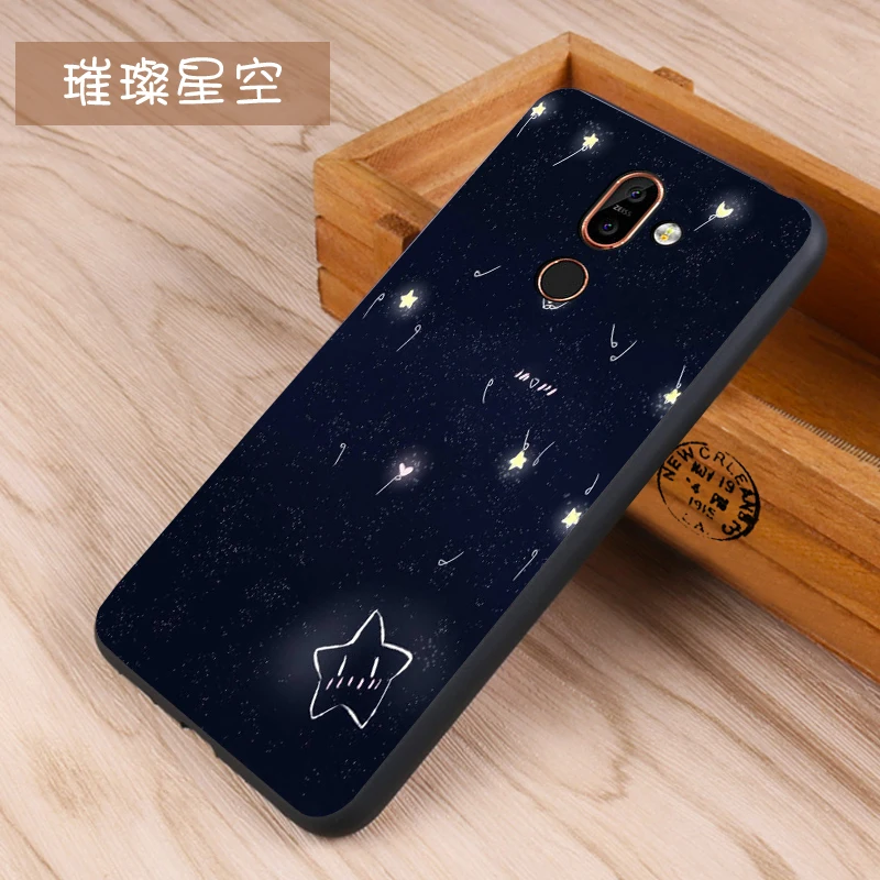 Nokia 7 plus Case Original Cover for Nokia 7 plus Bag Case Cover Skin Wolf Fish Skull nokia7plus Fundas 100% BiNFUL 3