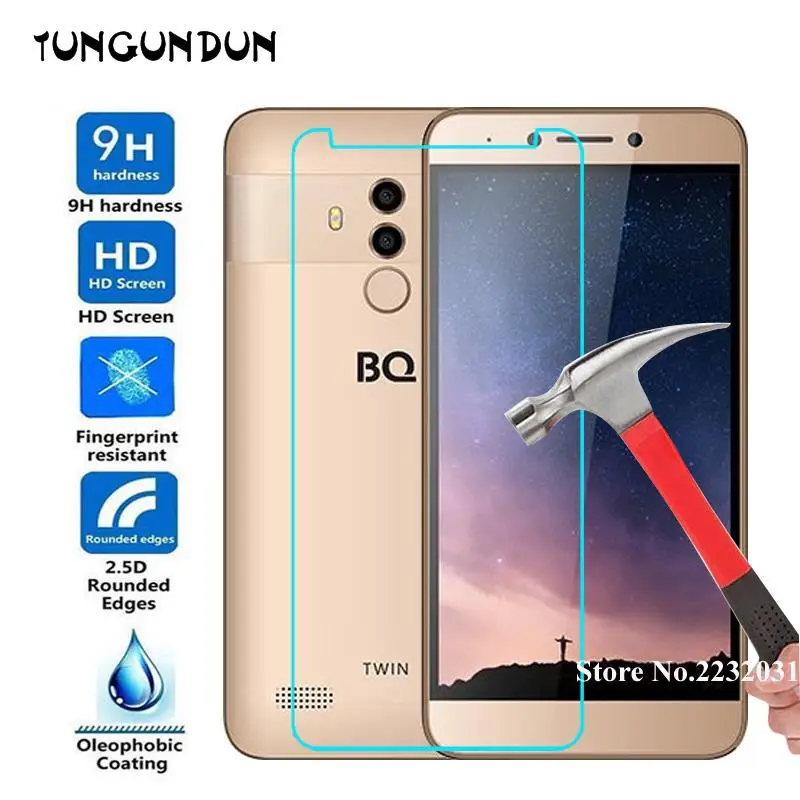

For BQ BQ-5516L Twin Glass 2.5D Anti-Scratch Screen Protective Tempered Glass for BQ BQ-5516L Screen Protector Cover