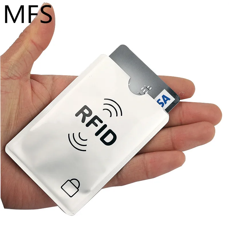 

10pcs Anti Rfid Blocking Reader Lock Bank Card Holder ID Bank Card Case Rfid Protection Metal Credit Card Holder Aluminium