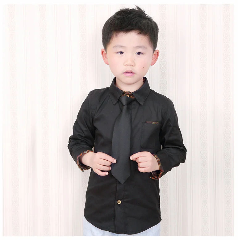 Новое поступление, деловая рубашка для мальчиков-школьников брендовая Модная рубашка с длинными рукавами для мальчиков, Детская свадебная одежда, блуза S31