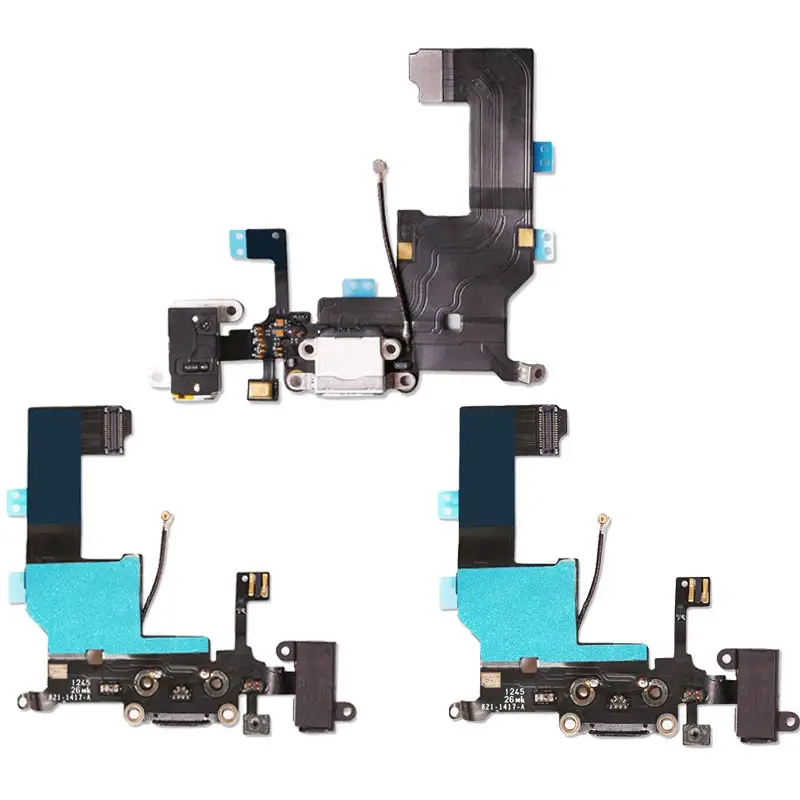 

1pcs For iphone 5 5c 5s SE USB Charging Port Dock Connector Flex Cable Microphone Headphone Audio Jack Replacement Part