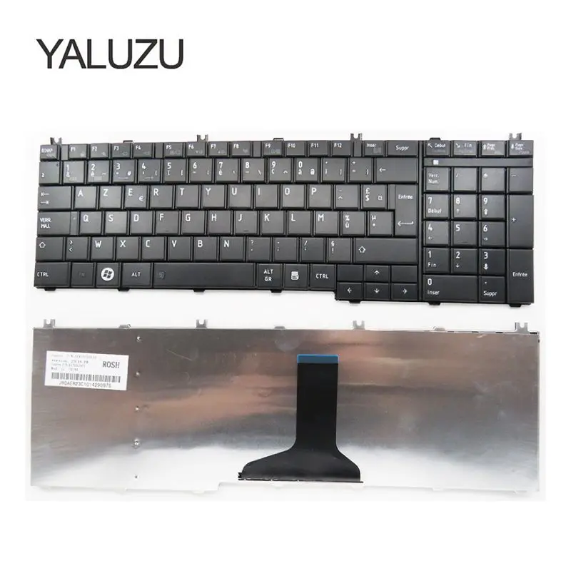 YALUZU Французская клавиатура ноутбук для ноутбука Toshiba Satellite C650 C655 C655D C660 C670 L650 L655 L670 L675 L750 L755 l755d FR клавиатура AZERTY