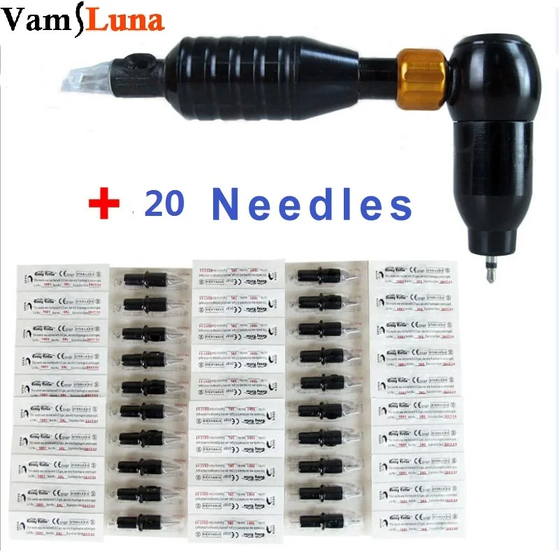 

Eyebrow Lip Tattoo Machine Micropigmentation Device With 20 needles For Permanent Makeup