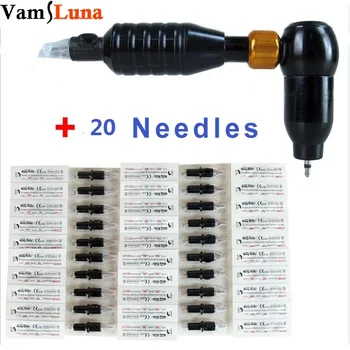 

Eyebrow Lip Tattoo Machine Micropigmentation Device With 20 needles For Permanent Makeup