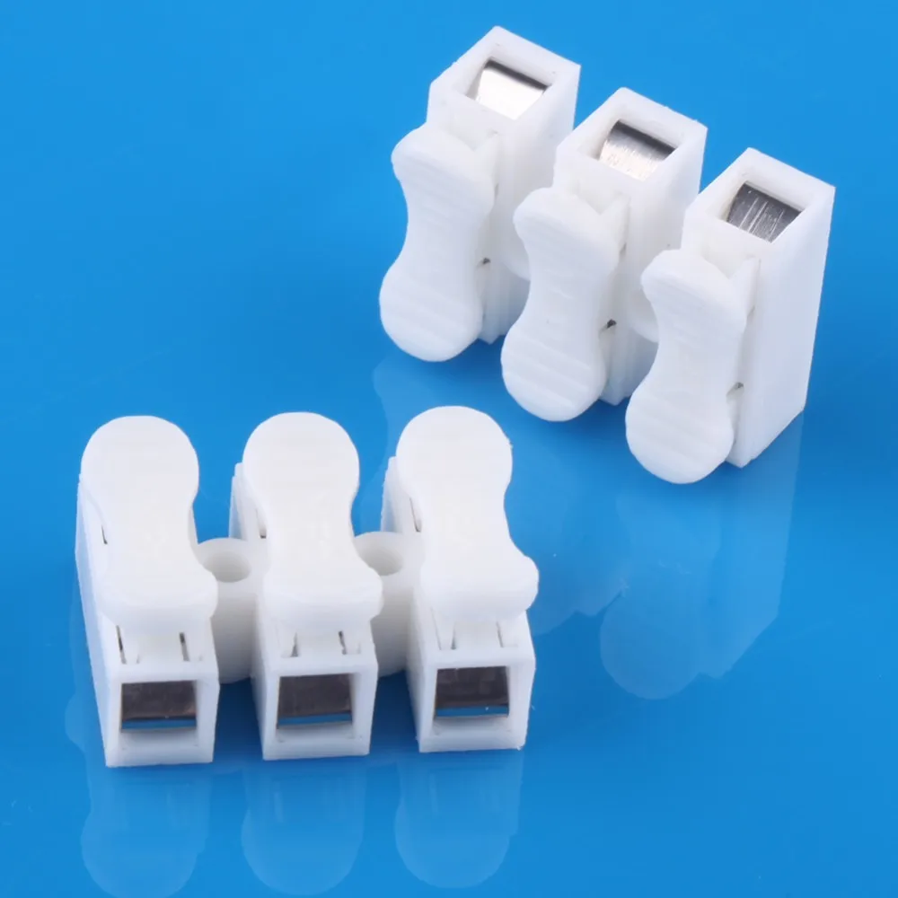 New 50 x LED Ceiling Quick Fix Spring Clamp Terminal Block Connector