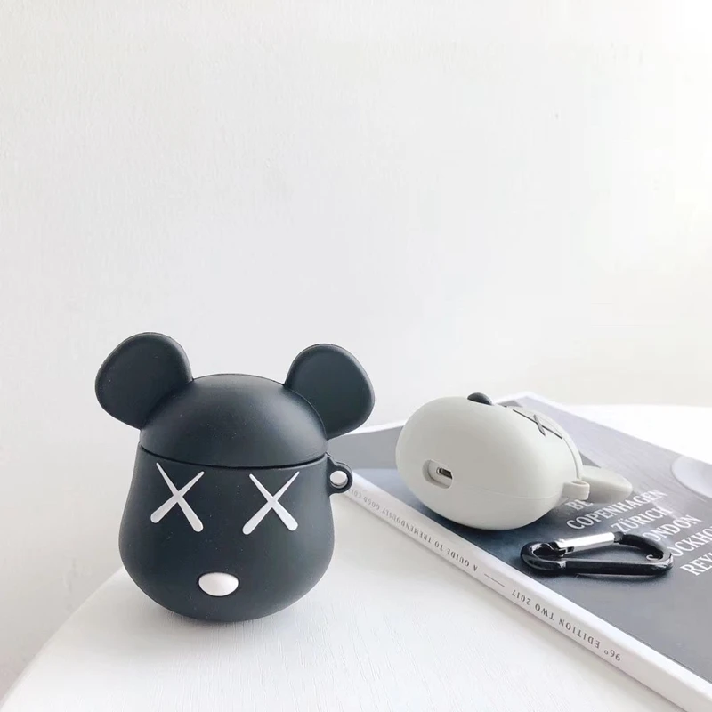 Cartoon Bear Earphone Case for Airpods 1 Cover Protective Earbuds Skin for Airpods 2 Cases Cute Pattern Carrying Bag for Airpods
