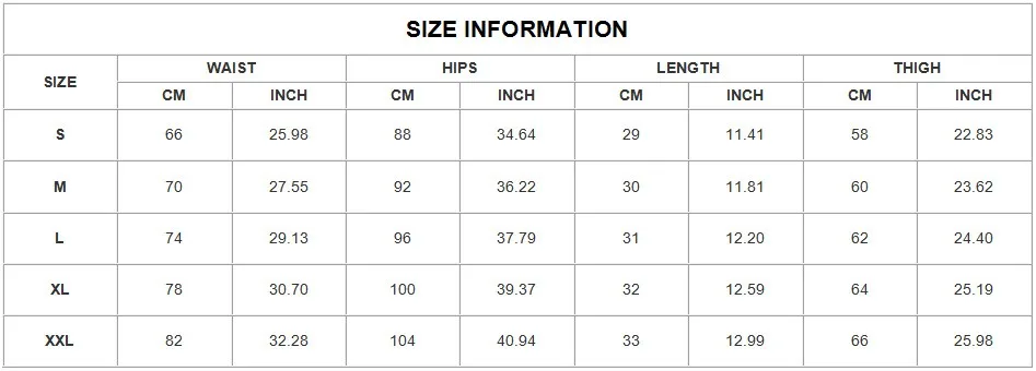 size information