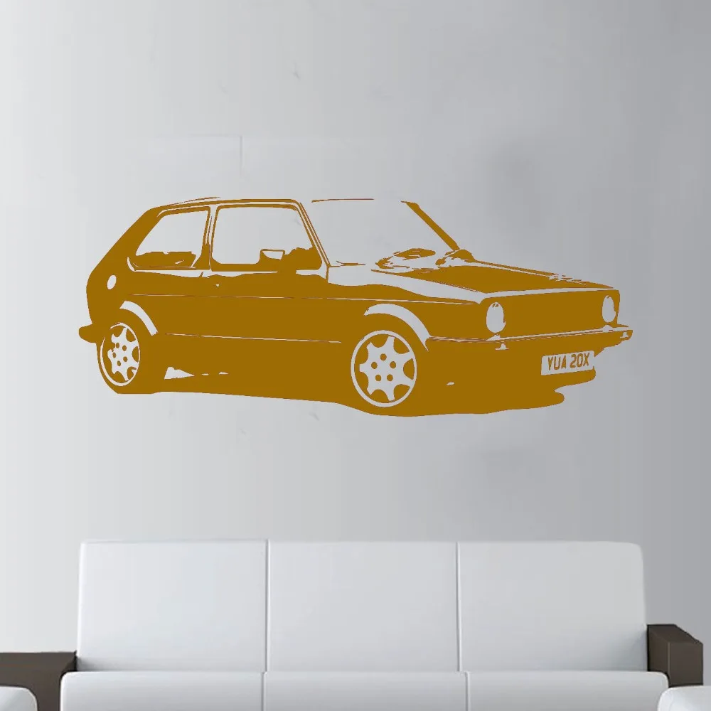 Высокое качество Винтаж XL Большой автомобилей VW Golf GTI Mk1 Классический Wall Art