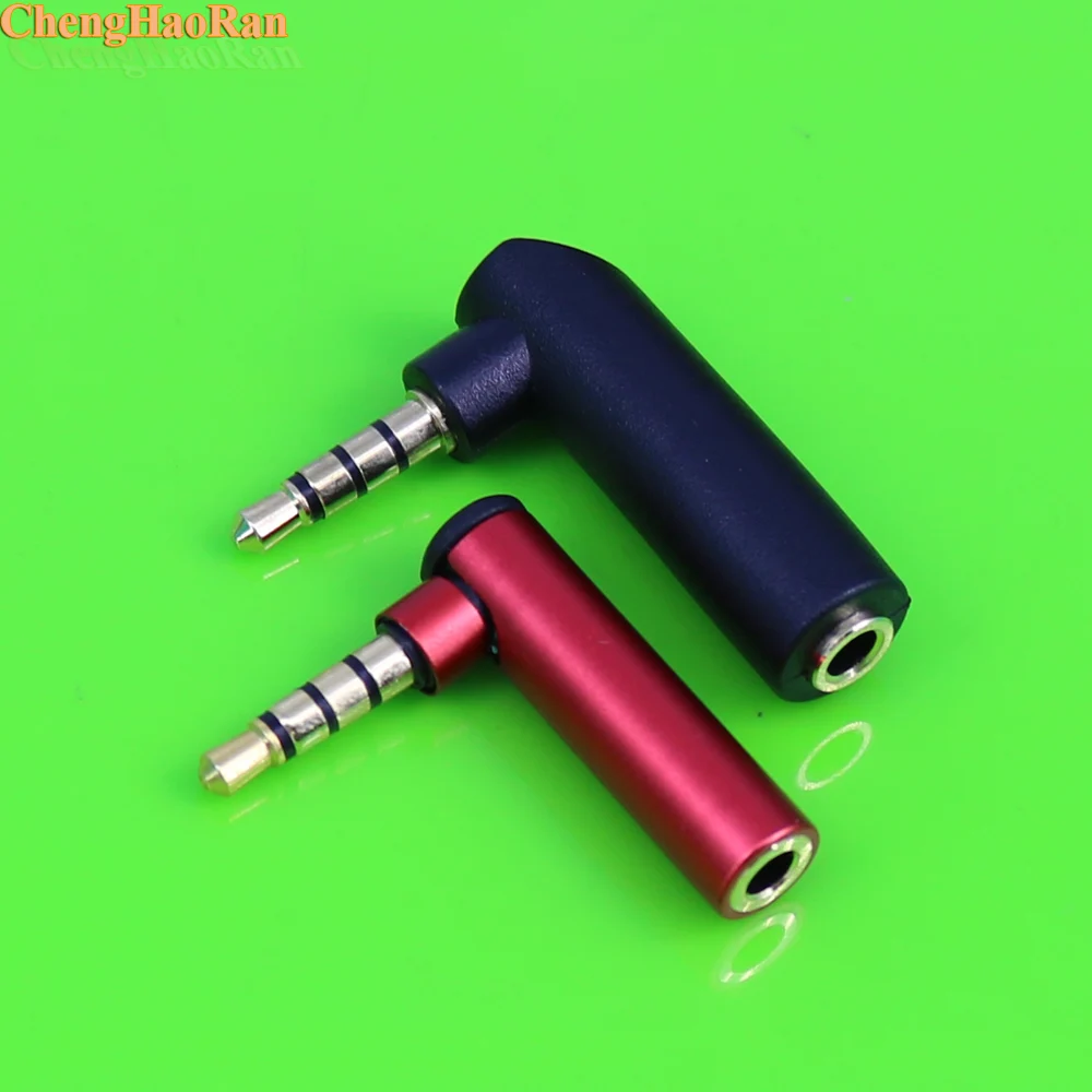 50pcs Phone 3.5mm L Shape AUX Headphone Jack Adapter Converter 90 Degree 4 Pole Right Angle Female To Male Audio Stereo Plug |