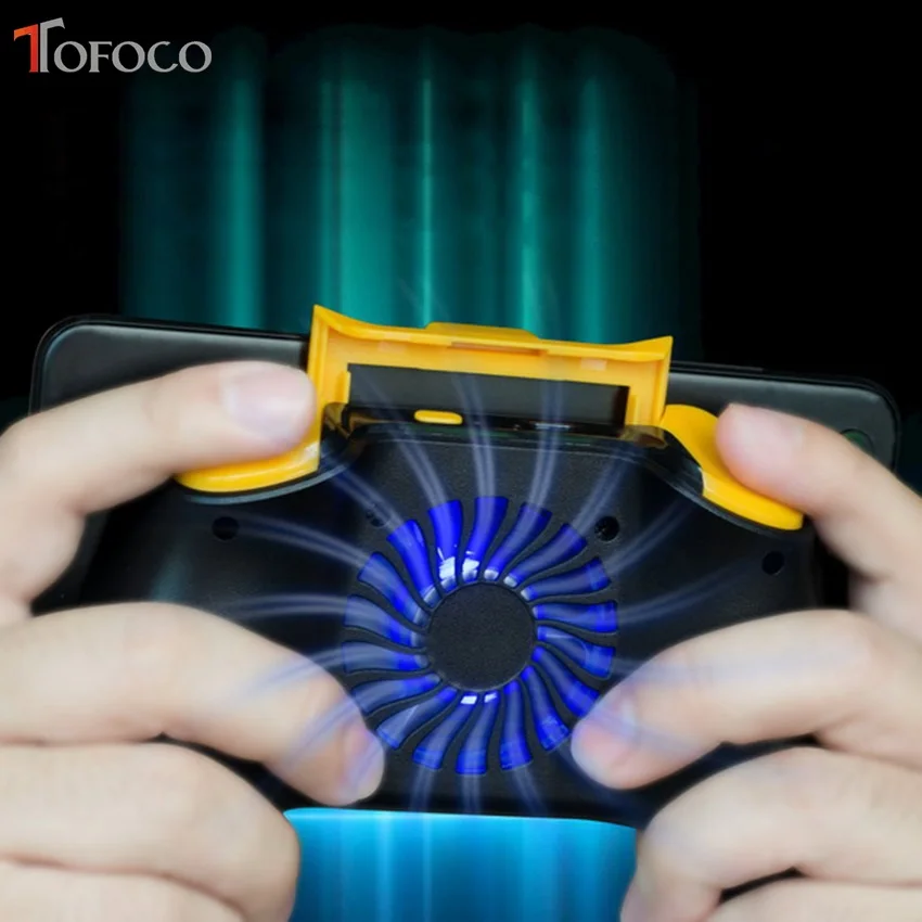 Bluetooth 4.2 Gamepad PUBG Controller PUBG Mobile Triggers Joystick With Cooling Fan for iPhone And