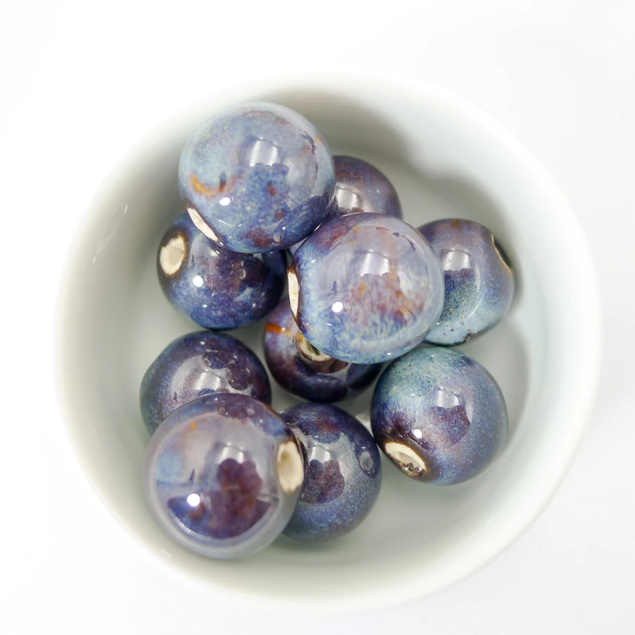 

Big unique Ceramic beads not silicone porcelain bead for jewelry making 16mm 10pieces/lot beads #A110A