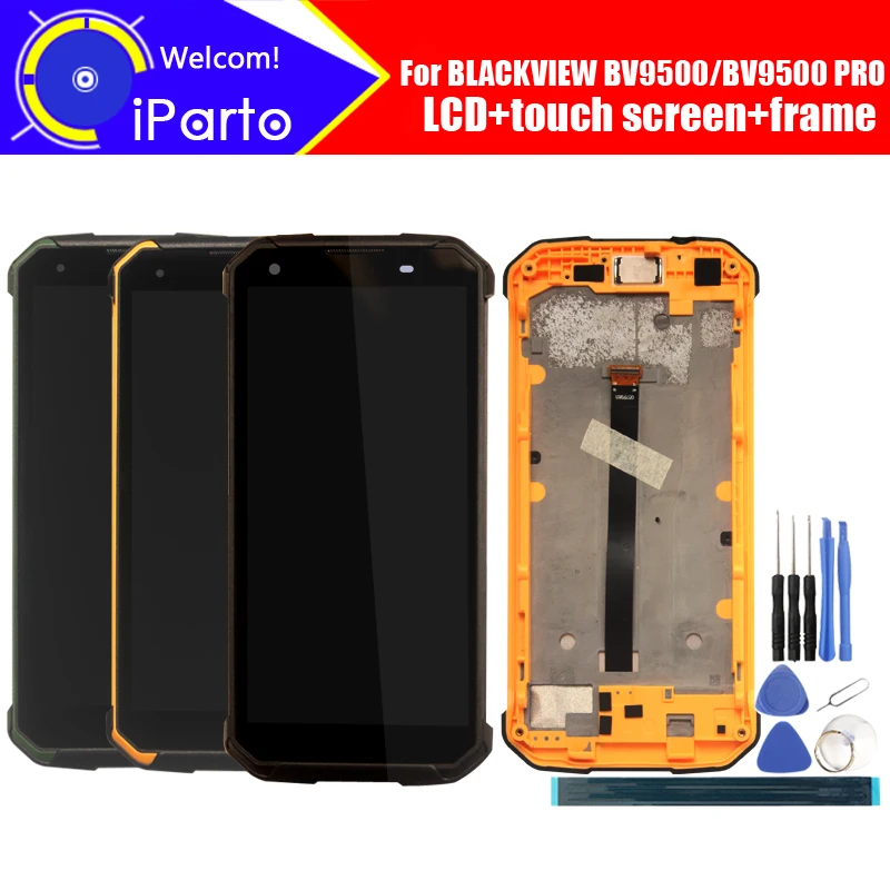

BLACKVIEW BV9500 LCD Display+Touch Screen Digitizer+Frame Assembly 100% Original LCD+Touch Digitizer for BLACKVIEW BV9500 PRO