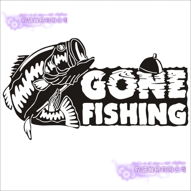 Fishing Sticker Logo Car Fish Decal Angling Hooks Posters Vinyl