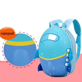 

3D cute aircraft design eggshell shape hard backpack children's school bag girl boy cartoon-shaped children's backpack