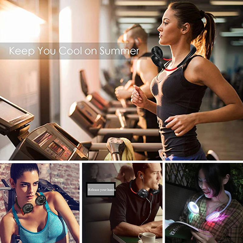 Mini USB Portable Fan Lazy Neckband Fan