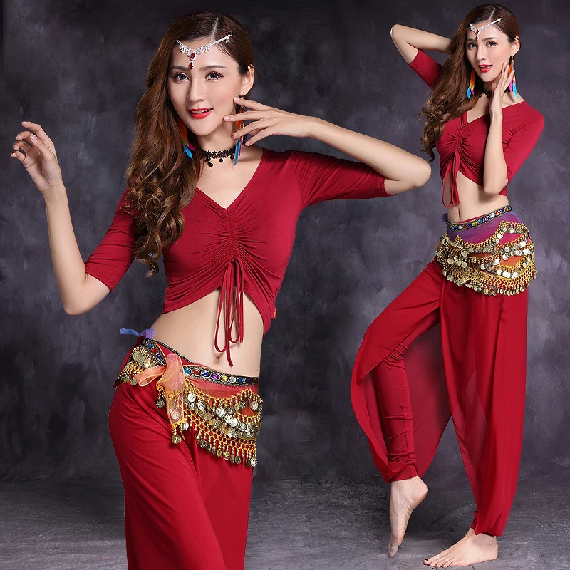 

Modal Belly Dance Costumes For Women Knickers Set Suit Bollywood Professional Practice clothes BellyDance Dress DanceWear BL1527