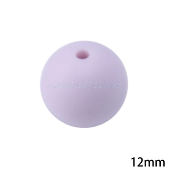 

20 Pcs Round Baby Chew Jewelry Silicone BPA Free Beads Teethers DIY Necklace New #T026#