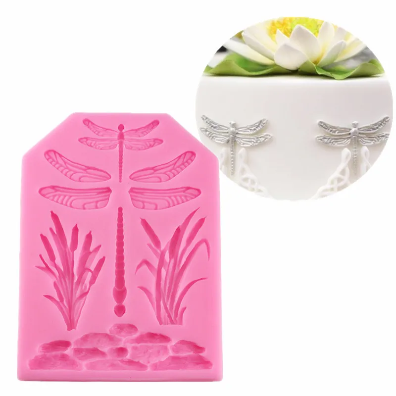 Силиконовая форма для украшения торта в виде стрекозы H683|decoration silicone mold|silicone moldcake