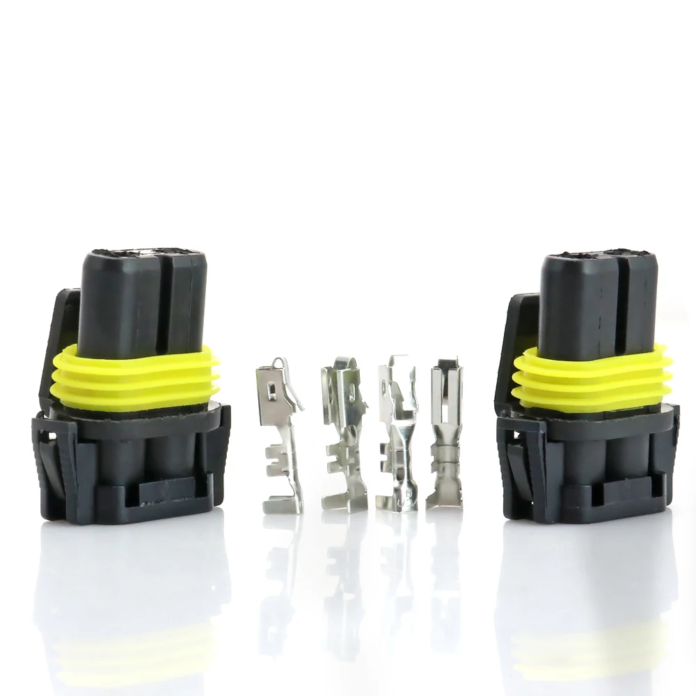 

2sets 9005 HB3 9006 HB4 H10 Female Adapter Connector W/Terminal Pins HID Xenon Light Bulb Halogen Lamp Plug Socket 12V connector