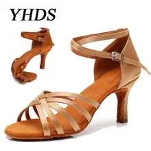 

YHDS Selling Ballroom New Professional Latin Dance Shoes for Women/Girls/Ladies Tango Salsa High Heeled Indoor Dancing Satin/PU