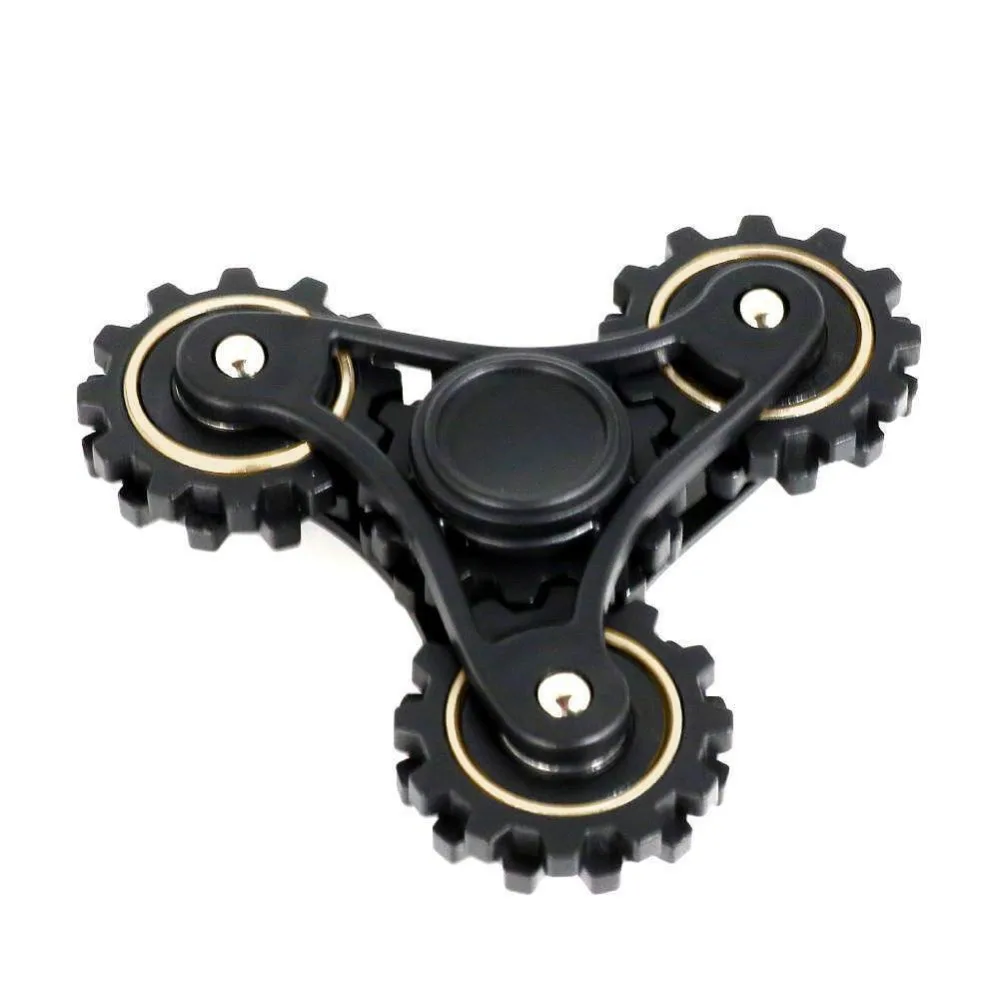 Черный Забавный колеса палец Spinner игрушка пластиковые EDC руки Для аутизма и СДВГ