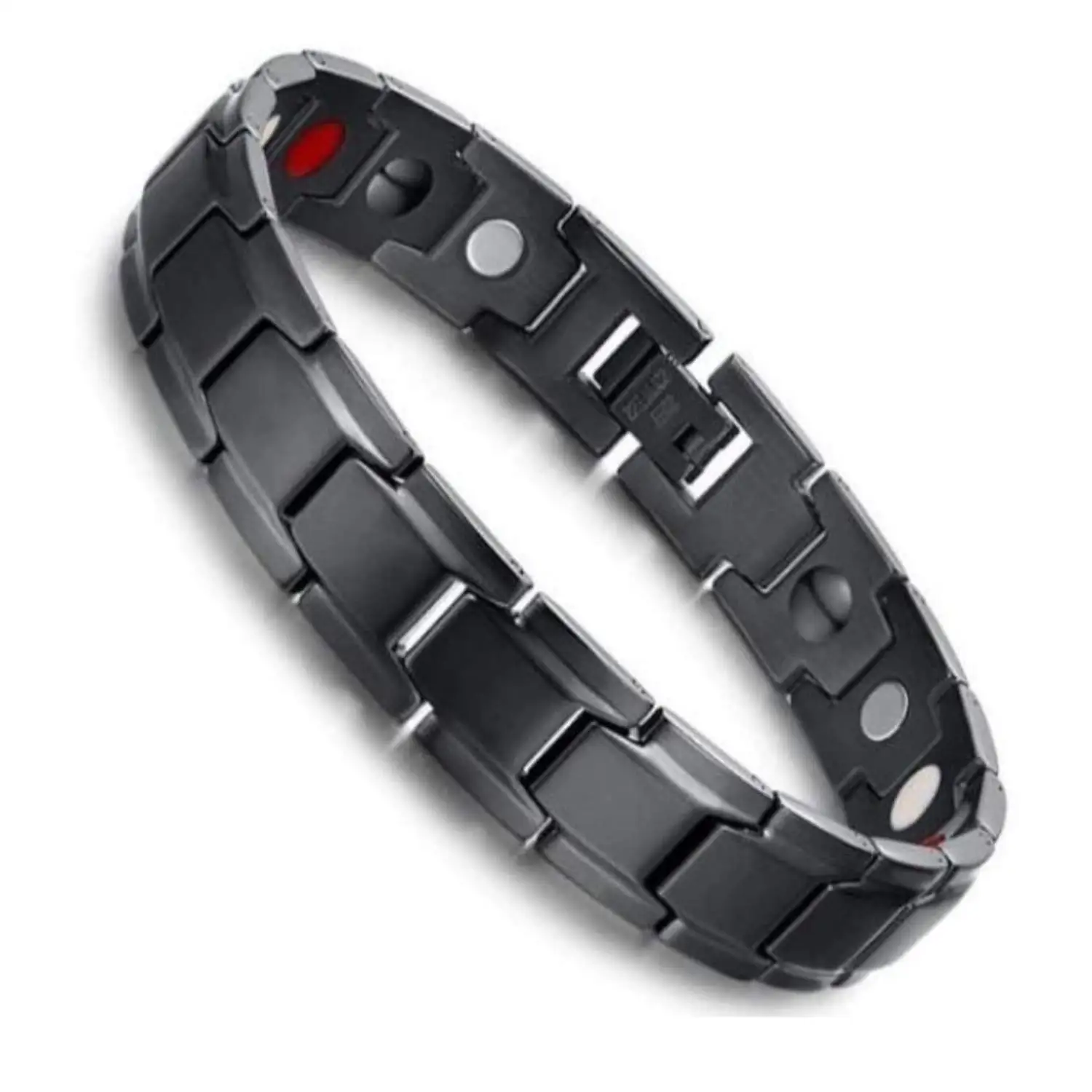 4 Colors New Fashion Therapeutic Energy Healing Bracelet Stainless Steel Magnetic Therapy Bracelet