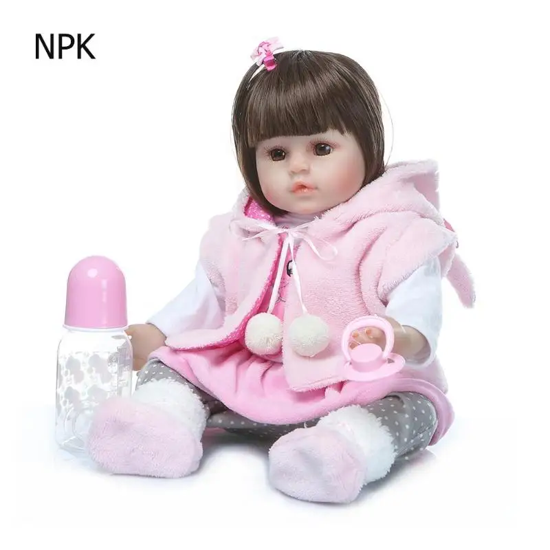 60 см мягкие силиконовые куклы для новорожденных, мягкие виниловые куклы для новорожденных, реалистичные куклы для девочек, подарок на Рождество и день рождения - Цвет: B
