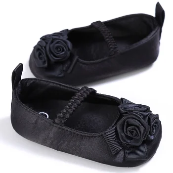 

2017 Flower Decration Baby Girls Flats Shoes Ankle Strap Girls Wedding Shoes Kids Princess For Party Child Ballet Baby Shoes M2