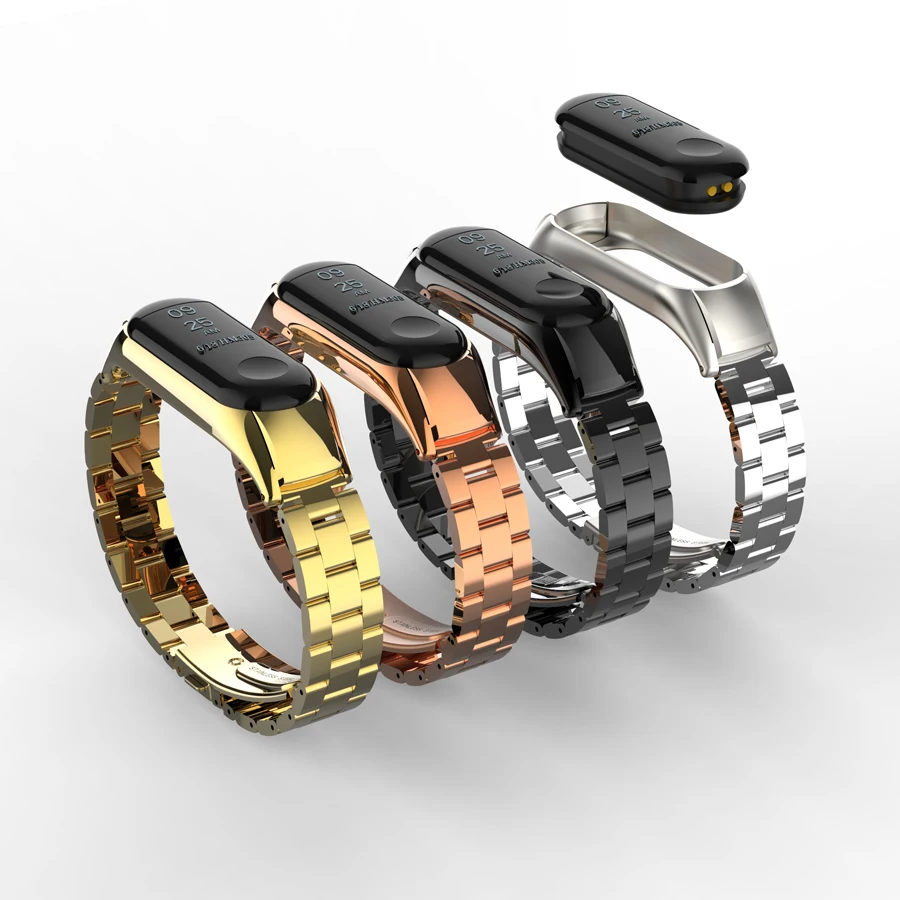 Металлический спортивный ремешок для Xiaomi Mi Band 3 на запястье аксессуары