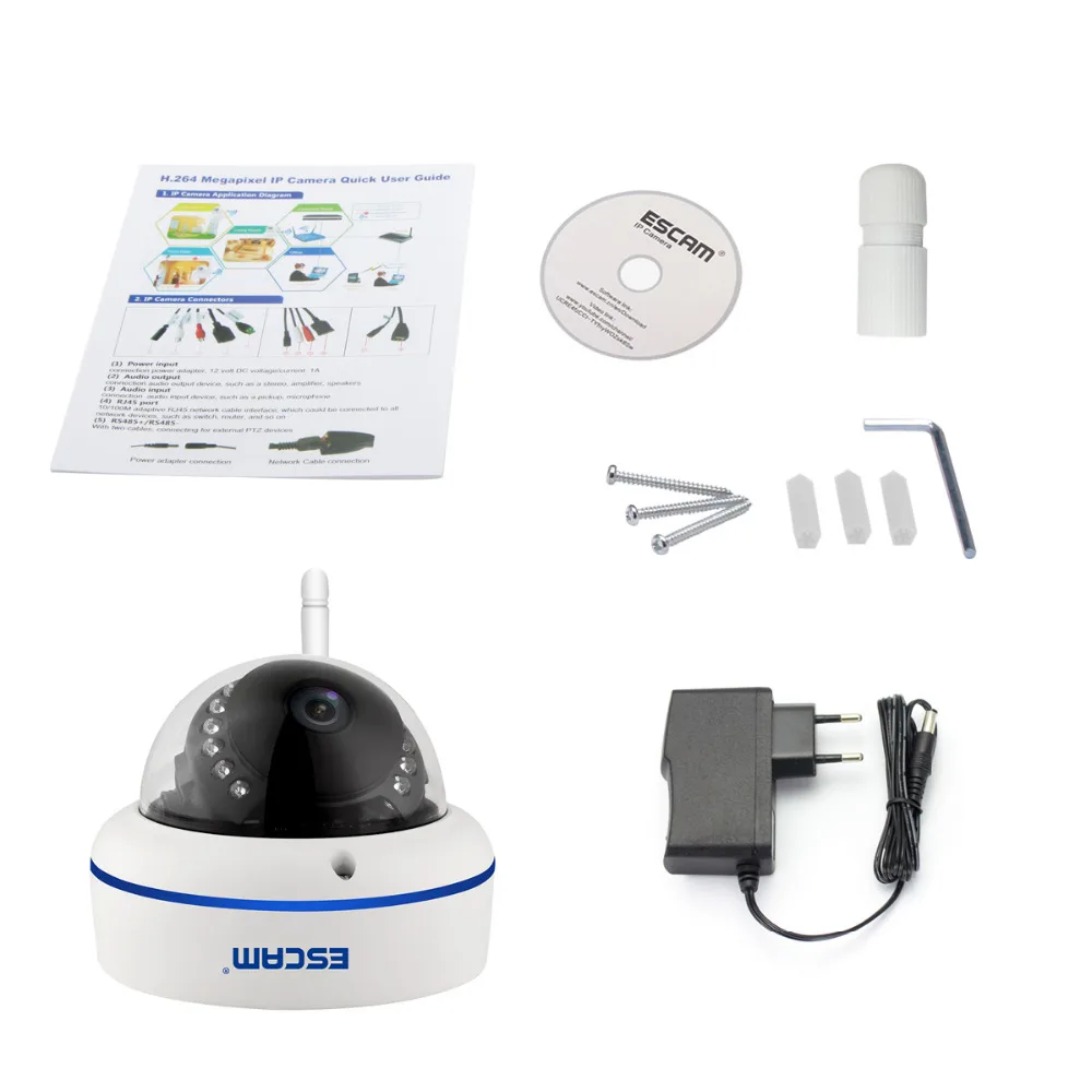 IP камера Escam Speed QD800 Wi Fi Full HD 1080P 2 МП Onvif IP66|ip66 enclosure|ip camera packageip wifi |