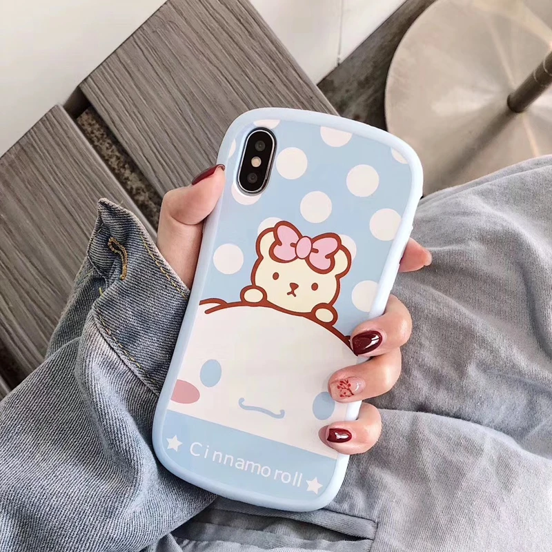 Супер милый японский мультфильм Мелодия Cinnamoroll розовый силиконовый защитный чехол для iPhone X XR XS MAX 6 S 7 8 plus чехол