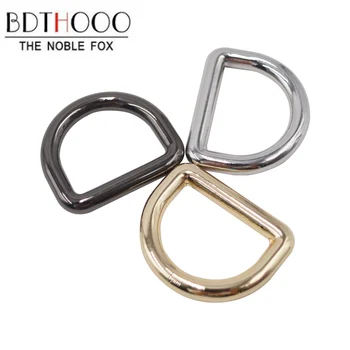 

BDTHOOO 10pcs Metal Wire D Buckle D Ring for DIY Handbag Strap Holder Semi-circular Buckle Bags Hardware Accessories Zinc Alloy