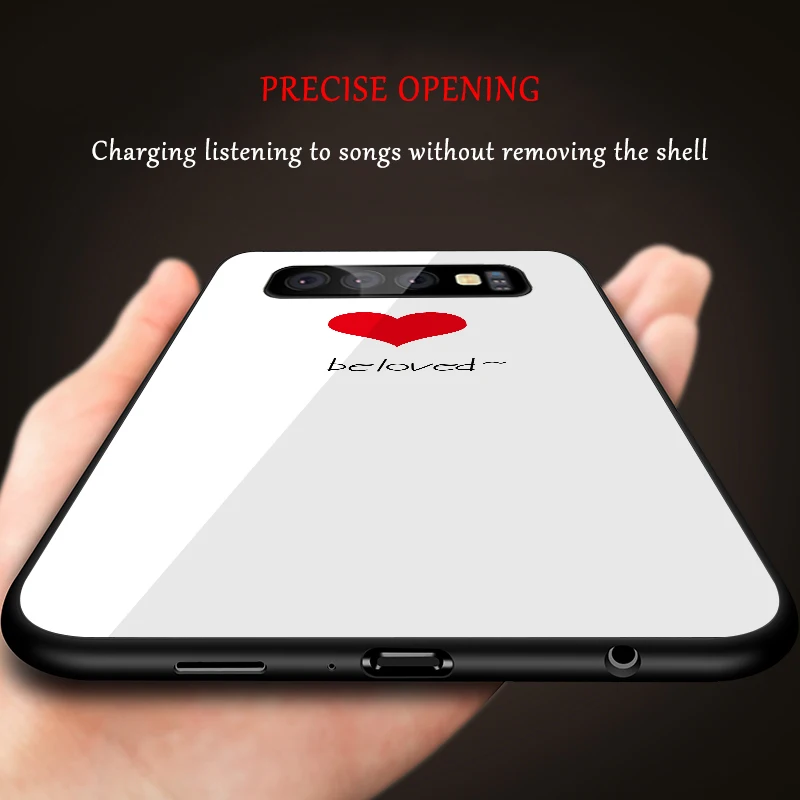 Чехол из закаленного стекла с рисунком звездного неба для samsung Galaxy S10 Plus S10e, противоударный чехол для телефона s для samsung S10+ S10 Note 10, чехол