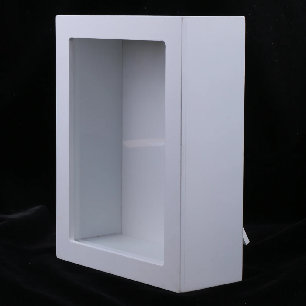 3D Modern Wood Glass Picture Photo Frame Specimen Artwork Holder Home Decor