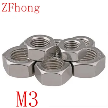 

500pcs DIN934 M3 Stainless steel hex nut