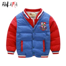 Cool Baseball Style Children’S Winter Jacket Roupas Infantis Patchwork Color Collar Fashion Boys Parkas Warm Outerwear Coat