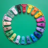 Sutoyuen 100pcs 25MM Mix 20 Colors Eco-Friendly Plastic Pacifier Holder Toy Clips Baby Dummy Bib Soother Clip Suspender Clips