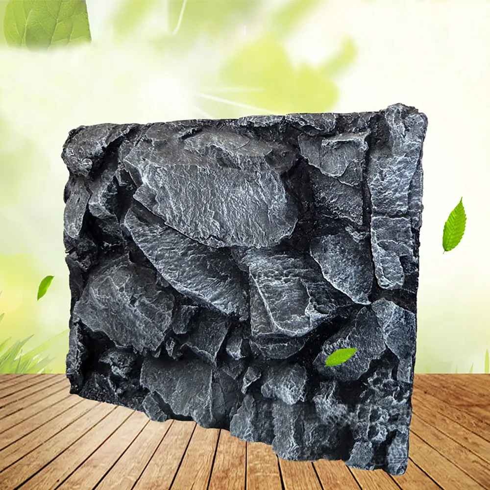 Aquarium Accessories Reptile Box Landscaping Background Foam 3D rock stone Pattern Lizard Gecko Tortoise Tarantula Frog Vivarium Terrarium Decoration