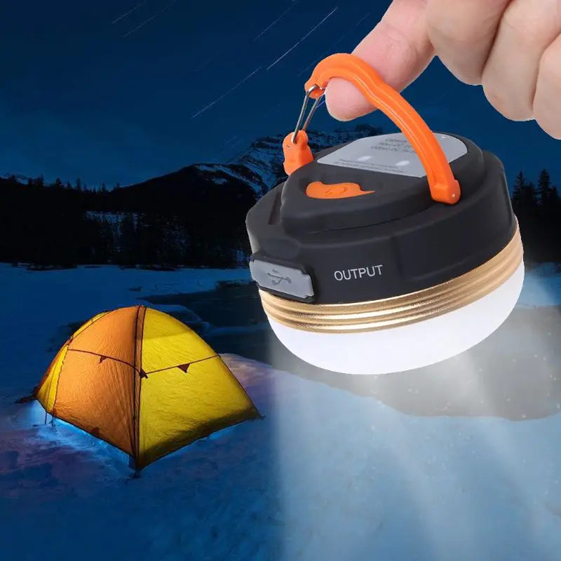 Portable LED Camping Tent Lights Fishing Lamp Rechargeable Hanging