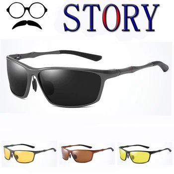 

Polarized sunglasses for men Night Vision Driver Goggles Unisex HD Aluminum magnesium outdoor Sports Lunette De Soleil Homme