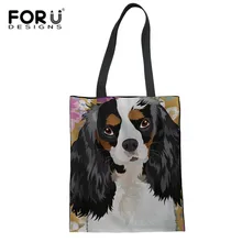 FORUDESIGNS Border Collie сумки с принтом переносные многоразовые сумки продуктовые складные сумки для хранения животных для путешествий для девочек Эко хозяйственные сумки