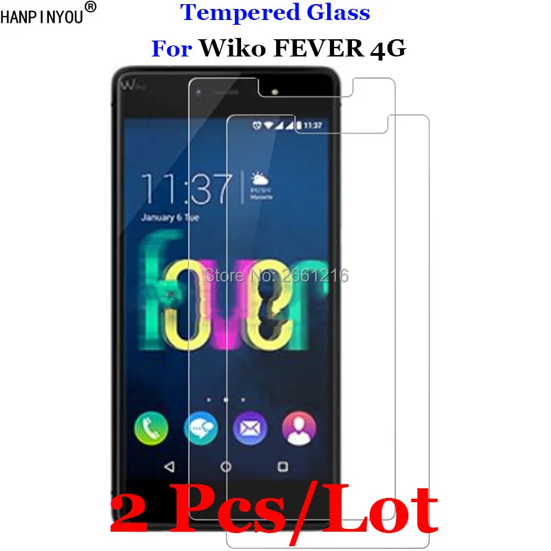2 шт./партия для Wiko FEVER 4G закаленное стекло 9 H Премиум Защитная пленка экрана 5