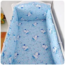 Промо-акция! 6 шт. постельное белье для детской кроватки, Комплект постельного белья для маленькой девочки(бамперы+ простыня+ наволочка