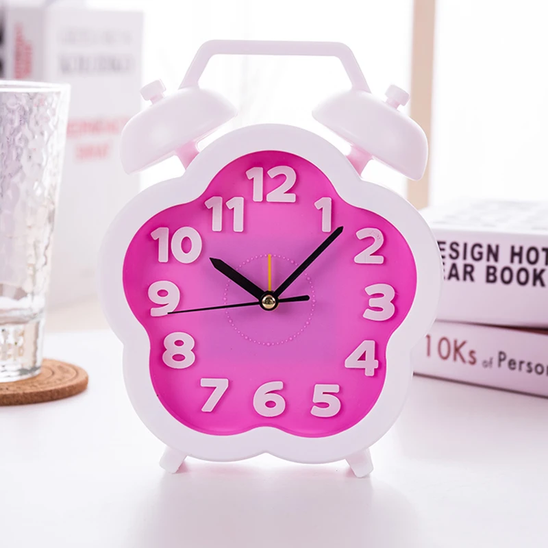 

Cartoon mute alarm clock children children wake up bell creativity simple clock bell alarm clock bedside bedroom bedtime Watch